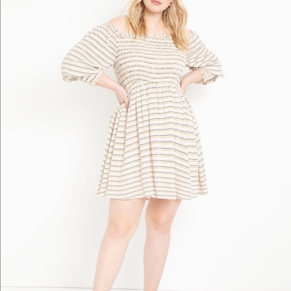 ELOQUII Smocked Bodice Midi Dress size 20